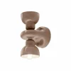 New Ferroluce Applique murale Berimbau, marron, à 2 lampes
