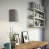New Euluna Applique murale Boucle en tissu, grise