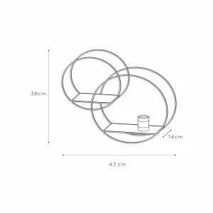 Hot Lucide Applique murale Circle, noir, 38 cm, E27