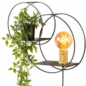Hot Lucide Applique murale Circle, noir, 38 cm, E27
