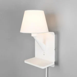 Cheap Trio Lighting Applique murale Comfort, blanc mat, métal, fiche, E14