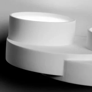 Shop TECNICO by Sforzin Applique murale Demetra, à 2 lampes, 21,5 cm, blanc, plâtre, GX53