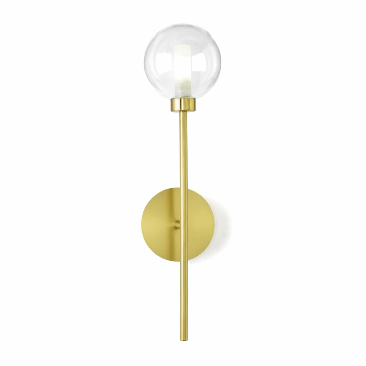 applique_murale_dom___lampe_transparentdor_verre_1.webp Discount miloox by Sforzin Applique murale Dom, à 1 lampe, transparent/doré, verre