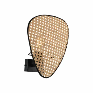 Cheap Viokef Applique murale Gheisa en rotin, à 1 lampe