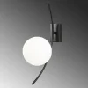 Fashion Opviq Applique murale Hilal 3821, noir, verre opale, hauteur 44 cm