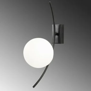 Fashion Opviq Applique murale Hilal 3821, noir, verre opale, hauteur 44 cm