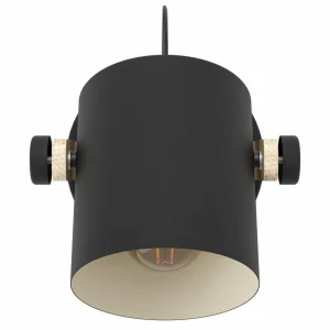 Hot EGLO Applique murale Hornwood, Ø 17 cm, noir/brun, acier