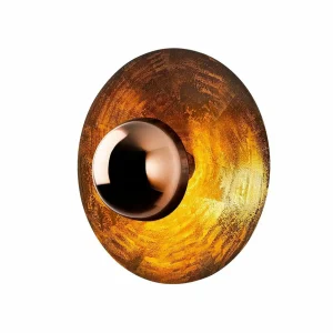 Cheap Opviq Applique murale Kurt 13351, couleur cuivre, métal, Ø 38 cm
