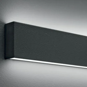 Outlet Linea Light Applique murale LED Box W2 Bi-Emission, L 91,9 cm, noir, 2700 K