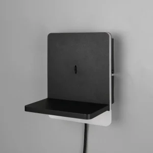 Fashion Trio Lighting Applique murale LED Fairfield, métal, noir mat, variateur d'intensité
