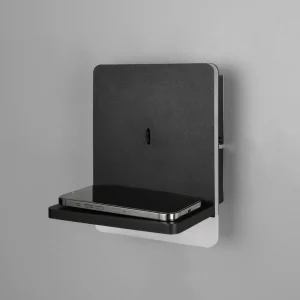 Fashion Trio Lighting Applique murale LED Fairfield, métal, noir mat, variateur d'intensité