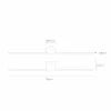Clearance Lucide Applique murale LED Mizar, 90 cm, noir, IP44