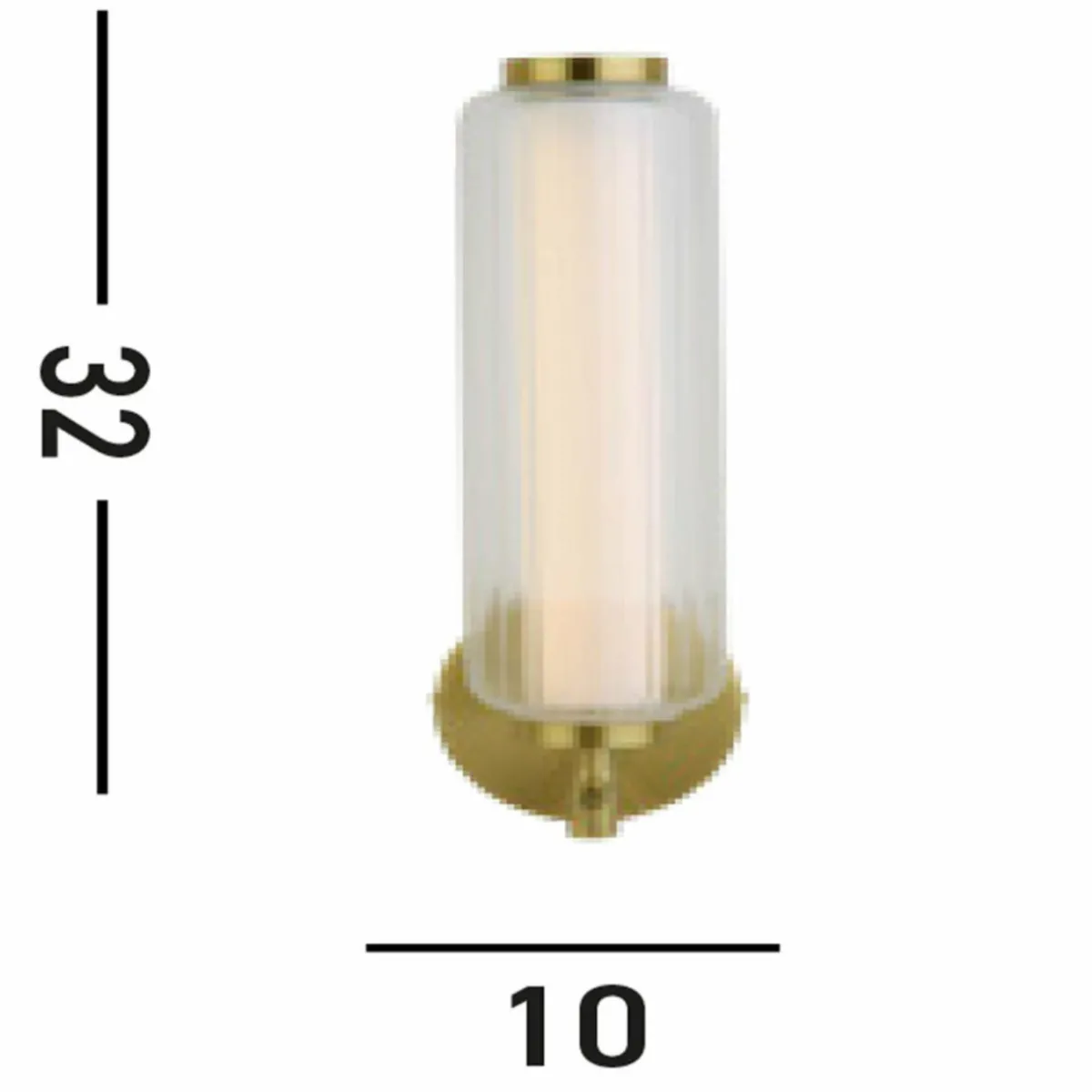 Shop Searchlight Applique murale LED Mod, couleur laiton, intensité variable sur 3 niveaux, acier