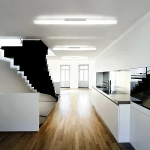 New TECNICO by Sforzin Applique murale LED Pirgos, largeur 200 cm, blanc, plastique