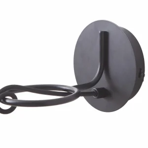 Sale Lindby Applique murale Elira, noir, métal, Ø 10 cm, E27