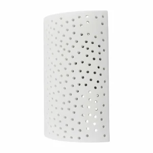 Online Lindby Applique murale Jiru, plâtre, 23 cm, blanc, semi-circulaire