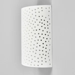 Online Lindby Applique murale Jiru, plâtre, 23 cm, blanc, semi-circulaire