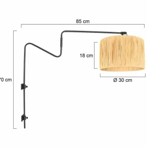 Flash Sale Steinhauer Applique murale Linstrom, métal, herbe, noir, beige