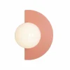 Outlet ALDEX Applique murale Loop Coral, boule de verre opale, métal, rosé