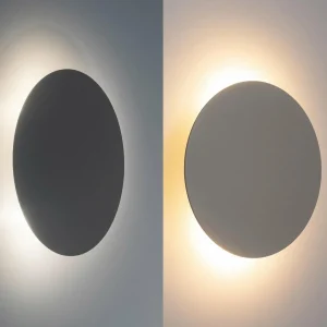 Outlet TK Lighting Applique murale Luna, beige, lumière indirecte, Ø 30 cm, acier