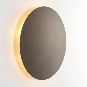 Discount TK Lighting Applique murale Luna, brun, lumière indirecte, Ø 30 cm, acier