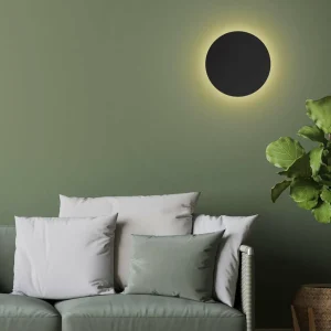 Discount TK Lighting Applique murale Lunia New, noir, Ø 30 cm