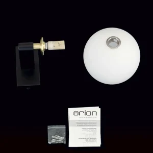 Online ORION Applique murale Mara, noir, verre, hauteur 17,5 cm, G9, IP44
