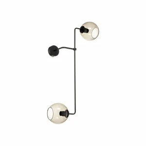 Store Nowodvorski Lighting Applique murale Monaco avec deux abat-jour en forme de boule de verre