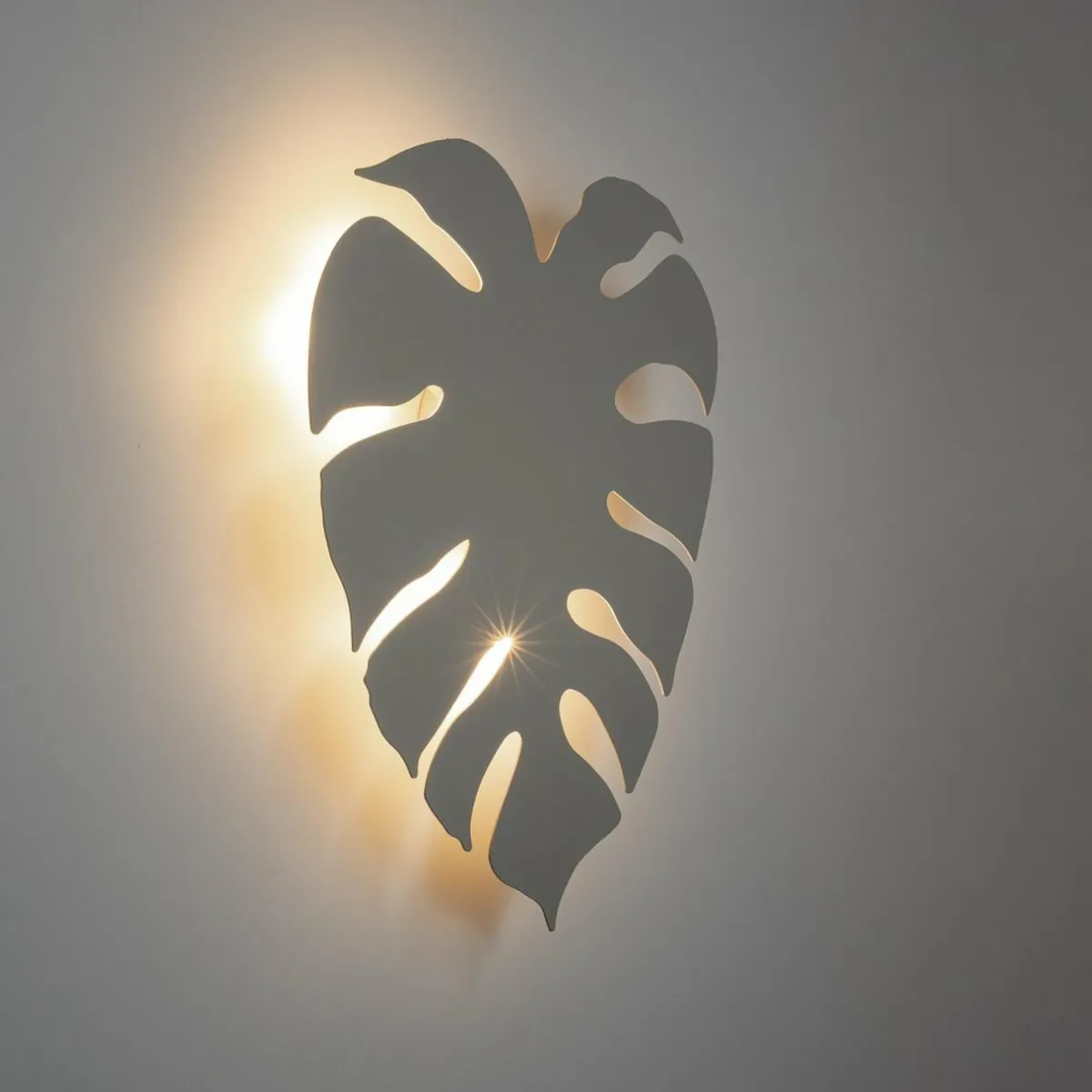 applique_murale_monstera_forme_de_feuille__x_g_acier_beige_5.webp Hot TK Lighting Applique murale Monstera, forme de feuille, 3 x G9, acier, beige