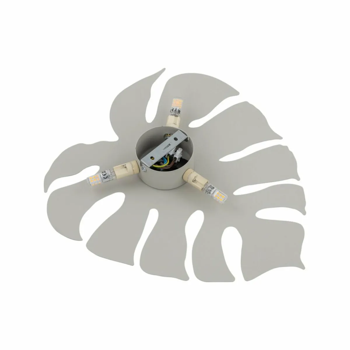 applique_murale_monstera_forme_de_feuille__x_g_acier_beige_6.webp Hot TK Lighting Applique murale Monstera, forme de feuille, 3 x G9, acier, beige