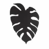 New TK Lighting Applique murale Monstera, forme de feuille, 3 x G9, acier, noir