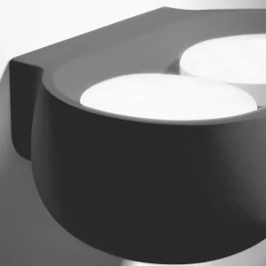 Shop TECNICO by Sforzin Applique murale Mysia, à 2 lampes, gris quartz, 20 cm, plâtre, GX53