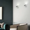 Online TECNICO by Sforzin Applique murale Nasso, blanc/noir, rond, Ø 12 cm, plâtre, GX53