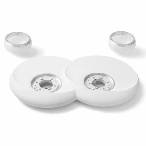 New TECNICO by Sforzin Applique murale Pitane, à 2 lampes, largeur 41 cm, blanc, plâtre, GX53