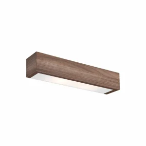 Outlet Argon Applique murale Platani, noyer, largeur 42 cm, up/down