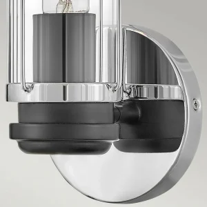 Shop HINKLEY Applique murale pour salle de bain Masthead, chrome, à 1 lampe, hauteur 35 cm,