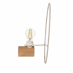 Cheap TK Lighting Applique murale Pulse, abat-jour en jute, brun naturel, Ø 30 cm