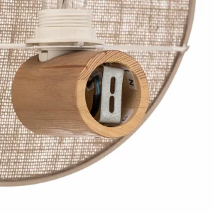 Cheap TK Lighting Applique murale Pulse, abat-jour en jute, brun naturel, Ø 30 cm