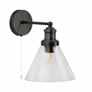 Best Sale Searchlight Applique murale Pyramide, noir