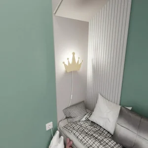 Cheap EMIBIG LIGHTING Applique murale Queen, en bois, avec fiche et interrupteur