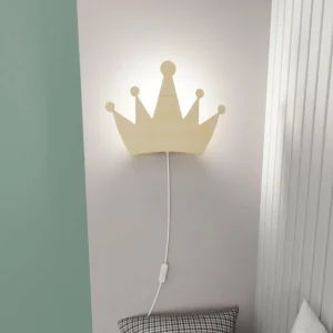 Cheap EMIBIG LIGHTING Applique murale Queen, en bois, avec fiche et interrupteur