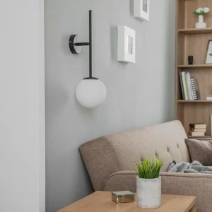 Outlet Euluna Applique murale Rune avec boule en verre, à 1 lampe