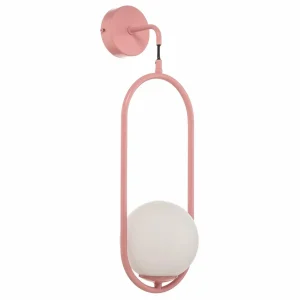 Outlet Jupiter Applique murale Samba, à 1 lampe, rose/blanc
