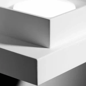 Clearance TECNICO by Sforzin Applique murale Sibari, blanc, plâtre, largeur 16,5 cm, GX53