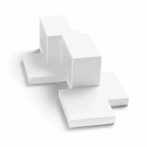New TECNICO by Sforzin Applique murale Side, 38,5 cm de large, blanc, plâtre, GX53