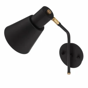 Store Opviq Applique murale Sivani MR-664 à 1 lampe noir/or