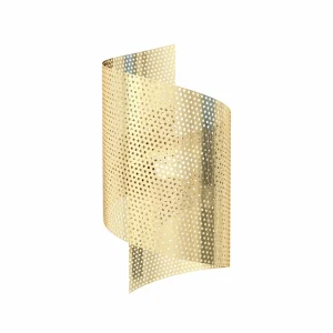 Store EMIBIG LIGHTING Applique murale Spiral, doré, métal, G9, hauteur 29 cm