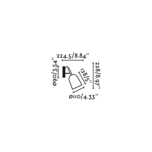 Discount FARO BARCELONA Applique murale Studio, rose/noir, acier, Ø 11 cm