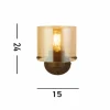 Flash Sale Searchlight Applique murale Sweden, moka/ambre, à 1 lampe, acier, verre