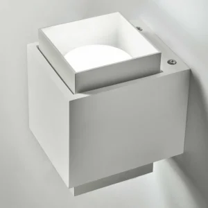 Best Sale TECNICO by Sforzin Applique murale Syme, blanc, angulaire, 11 cm, plâtre, GX53